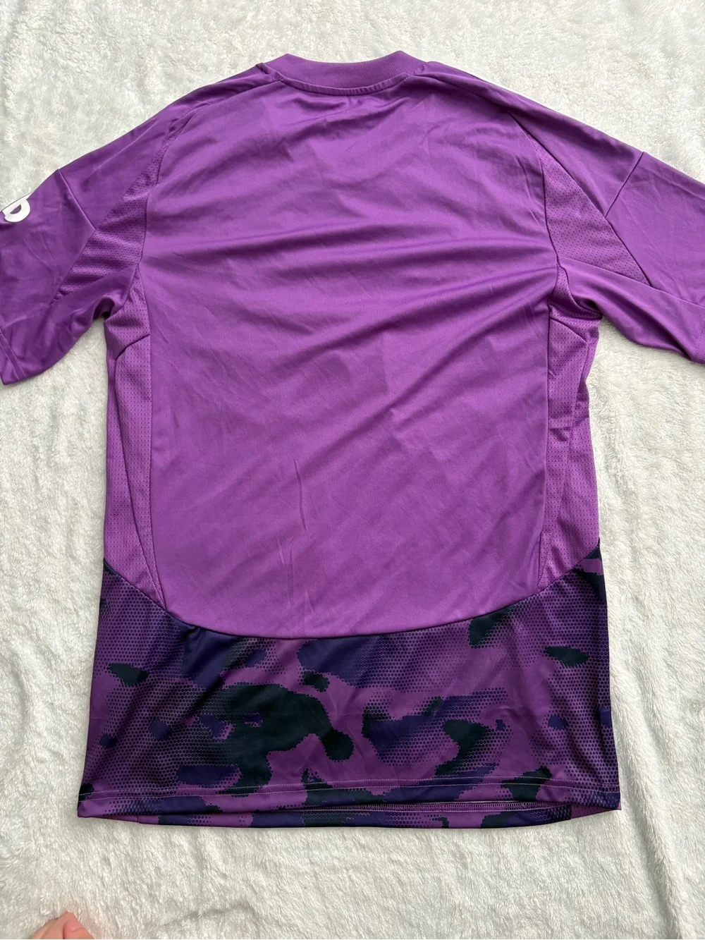 adidas Purple and White Team Jersey with Camouflage Print